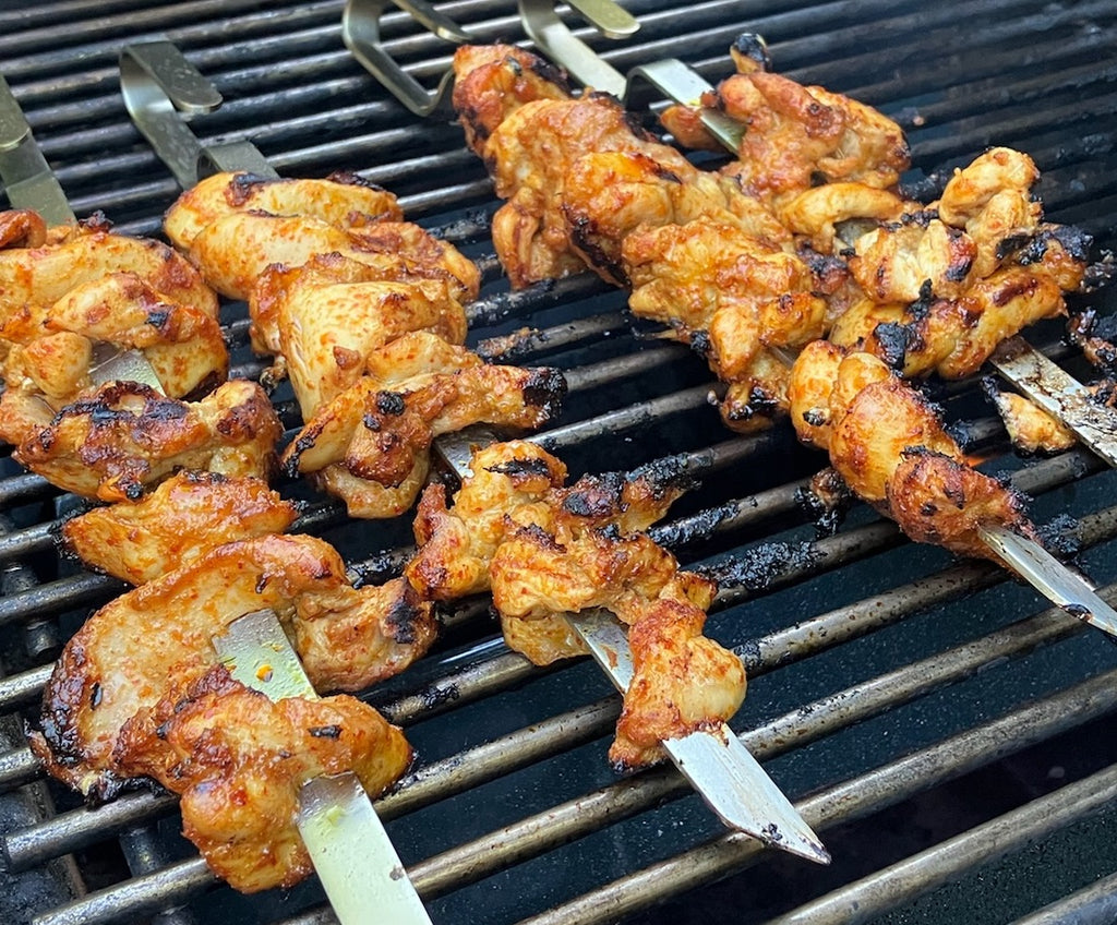 Grilled Curry Chicken Skewers